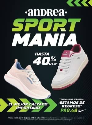 Catálogo Andrea Sport Manía 2025 | Hasta 40% de Descuento